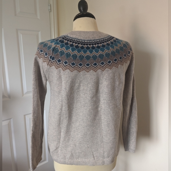 Seasalt Cornwall Camber Rocks Jumper Green & Grey - 80% Of Wool Size 10 - Picture 7 of 8